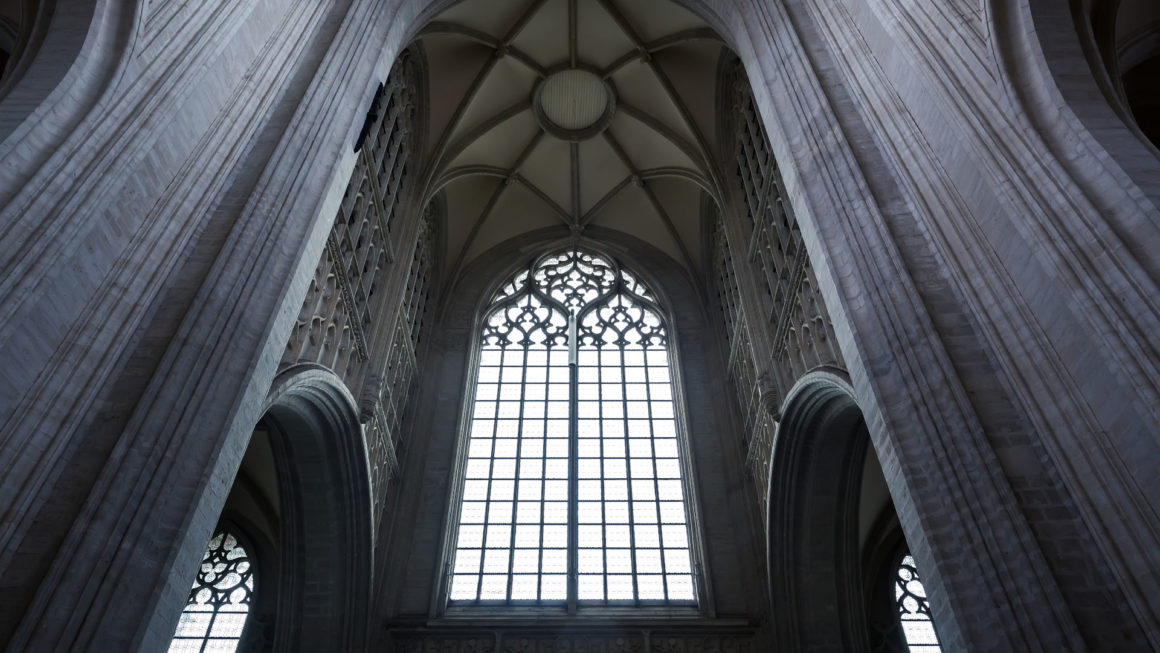 Ancient cathedral church hall, old Europe Committing to One Church?